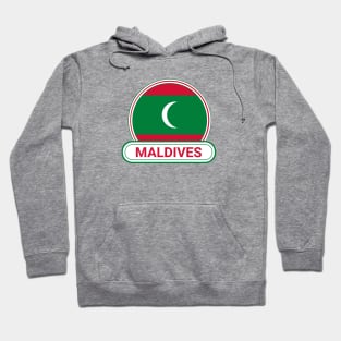 Maldives Country Badge - Maldives Flag Hoodie